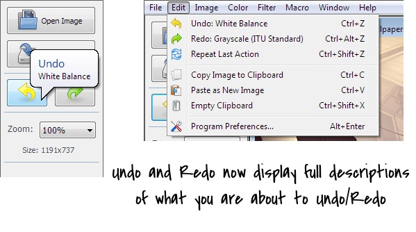 new Undo/Redo interface